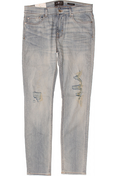 7 For All Mankind Dámské Džíny Modré Strečové S Dírami Vel. 33