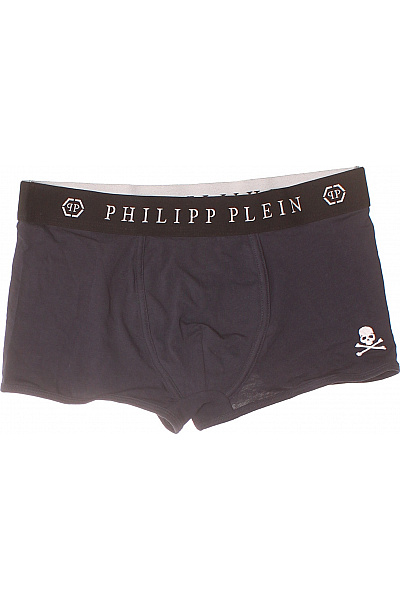 PHILLIP PLEIN pánské boxerky bavlněné modré s potiskem lebky Velikost L | PHILLIP PLEIN | obrázek 2