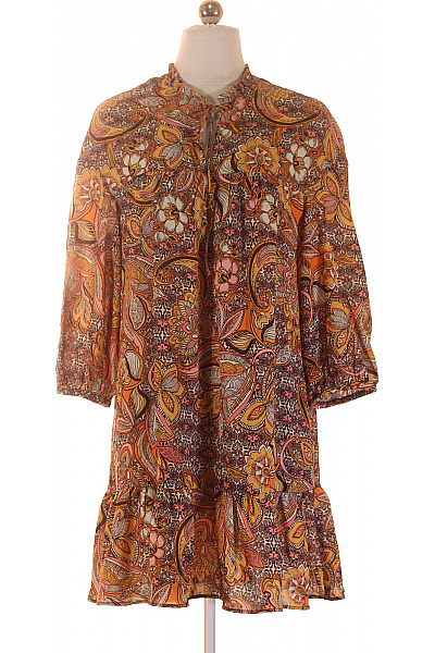 MANGO šaty s krátkým rukávem květované boho volné Vel. s | MANGO | obrázek 2