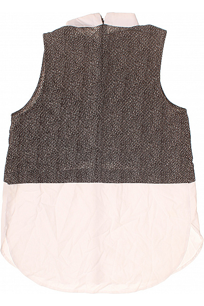 River Island Dámská halenka bez rukávů s límečkem černobílá elegantní Vel. 14 | River Island | obrázek 2