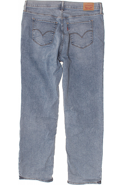 LEVIS Pánské džíny modré strečové rovné seprané Vel. EU 16W | LEVIS | obrázek 2