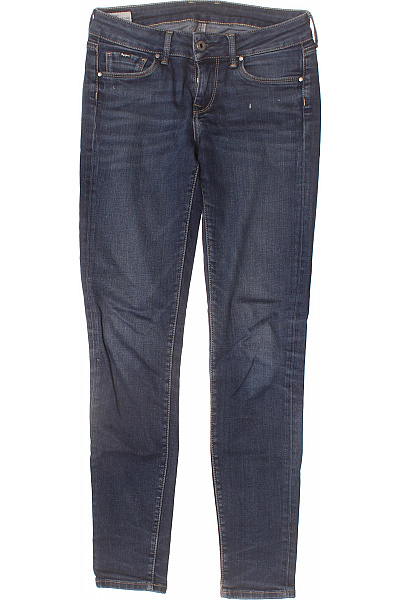 Pepe Jeans Dámské Modré Strečové Skinny Džíny S Vysokým Pasem Velikost EU W26/l30