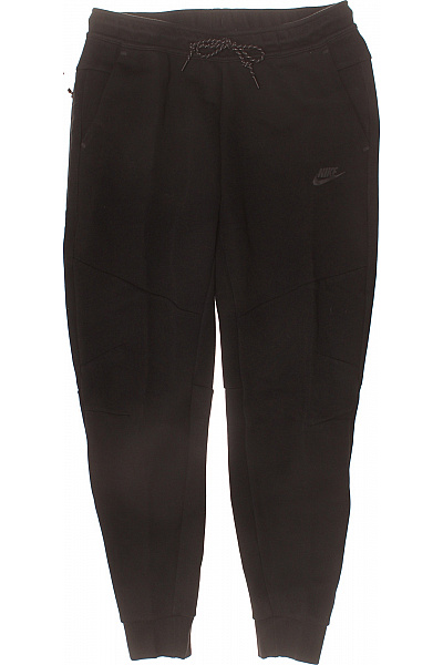 Nike Pánské černé Bavlněné Tepláky S Kapsami Velikost L