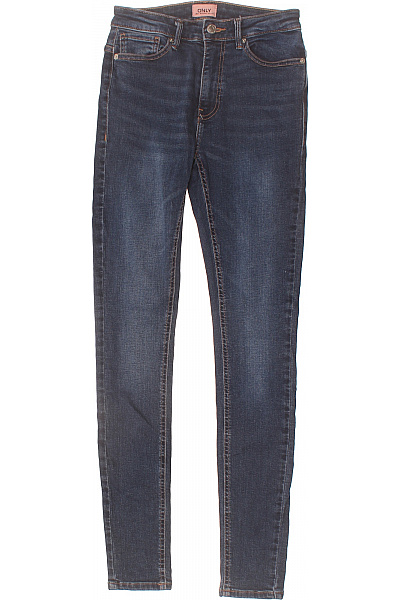 ONLY Dámské Džíny Skinny Strečové S Vysokým Pasem Modré Velikost EU XS/32