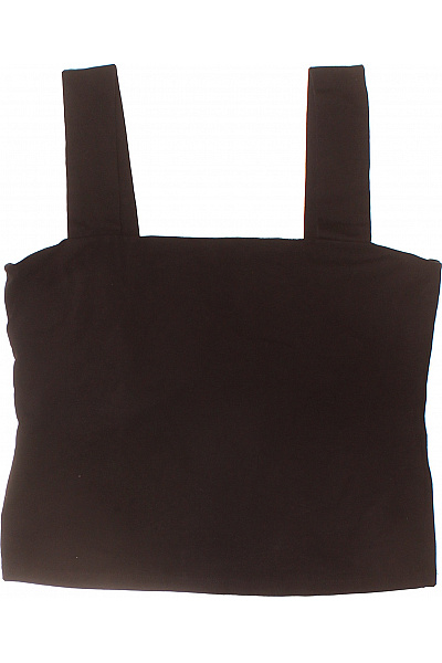 dámské černé tílko bez rukávů crop top basic Velikost 40 | Unimoda | obrázek 2