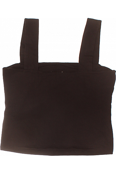dámské černé tílko bez rukávů crop top basic Velikost 40 | Unimoda | obrázek 3