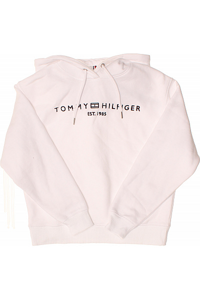 TOMMY HILFIGER dámská mikina s kapucí a potiskem přes hlavu bavlněná bílá Vel. S | TOMMY HILFIGER | obrázek 2