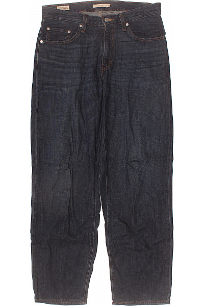 LEVIS Pánské Džíny Volné Rovné S Kapsami Tmavě Modré Bavlněné Velikost EU 30