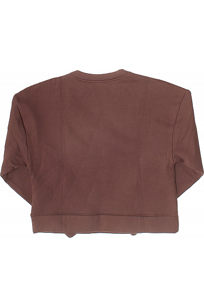 dámská mikina hnědá crop crewneck bavlna jednobarevná Vel. s | Unimoda | obrázek 2