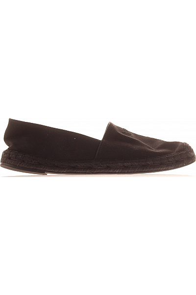 ARMANI Pánské černé Textilní Espadrilky Volnočasové Nazouvací Velikost 10
