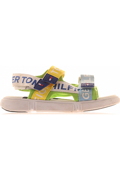 TOMMY HILFIGER Dětské Sandály Sportovní Textilní Letní Na Suchý Zip Vel. 35