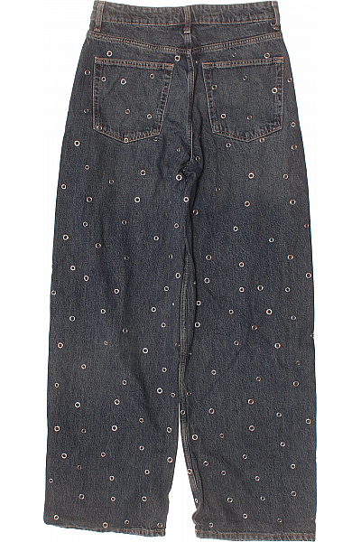MANGO Dámské modré džíny oversize s dírami Velikost 36 | MANGO | obrázek 2