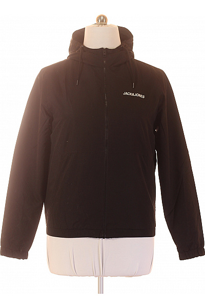 JACK & JONES Pánská černá bunda s kapucí a zipem Velikost EU L | JACK & JONES | obrázek 2