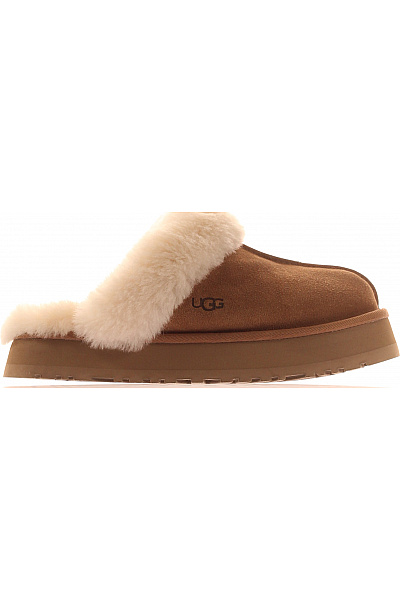 UGG Dámské Hnědé Nazouvací Pantofle S Kožíškem Velikost 39