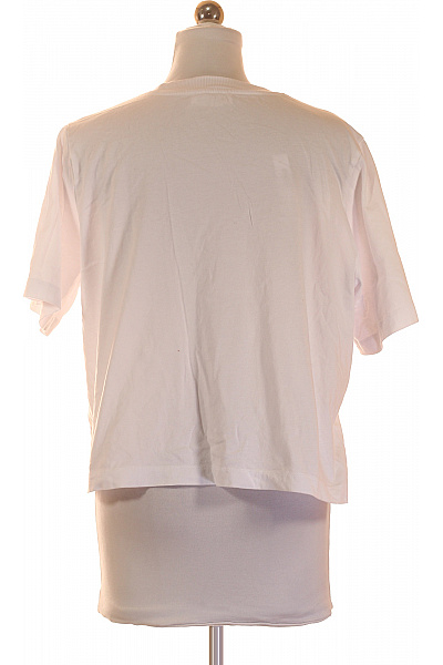 Dámské bavlněné tričko s krátkým rukávem basic bílé Vel. 38 | Unimoda | obrázek 3