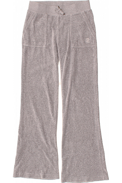 Juicy Couture dámské tepláky sametové s kapsami volnočasové dlouhé šedé Vel. EU S | Juicy Couture | obrázek 2