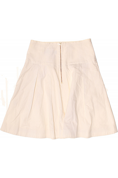 Dámská bílá áčková sukně ke kolenům plisovaná Vel. 44 | Unimoda | obrázek 2
