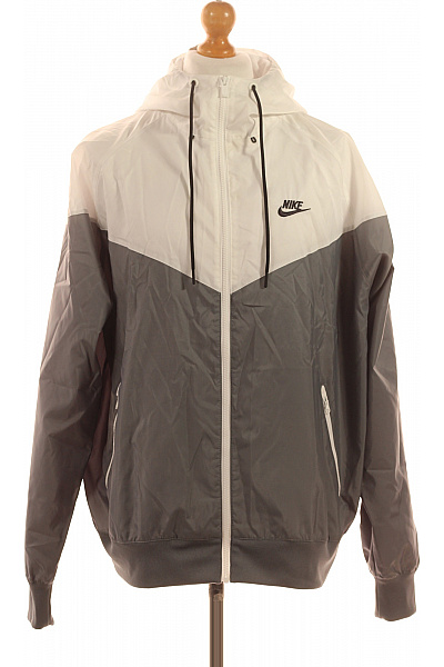 Nike pánská bunda s kapucí šedá sportovní lehká větrová Vel. EU L | Nike | obrázek 2