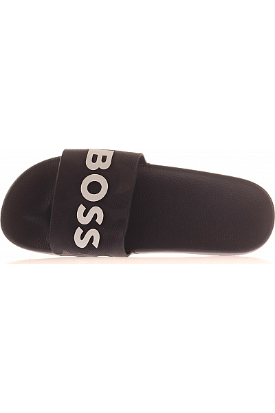 Hugo Boss černé nazouvací pantofle s logem Vel. 40 | Hugo Boss | obrázek 2