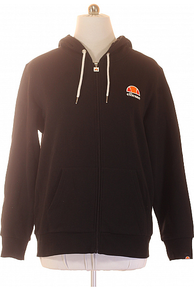 Ellesse Pánská černá Mikina S Kapucí A Dlouhým Rukávem Na Zip Velikost EU XL