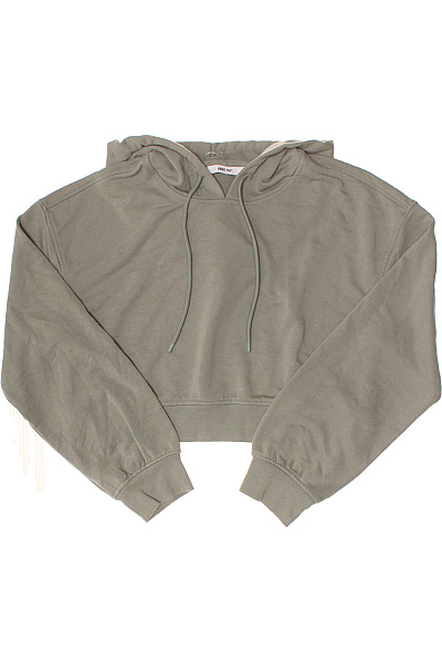 dámská mikina s kapucí crop polyesterová zelená jednobarevná streetwear Velikost EU 42 | Unimoda | obrázek 2
