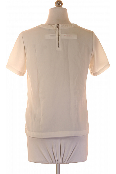 MANGO Dámské tričko s krátkým rukávem bílé jednobarevné basic Vel. xs | MANGO | obrázek 2
