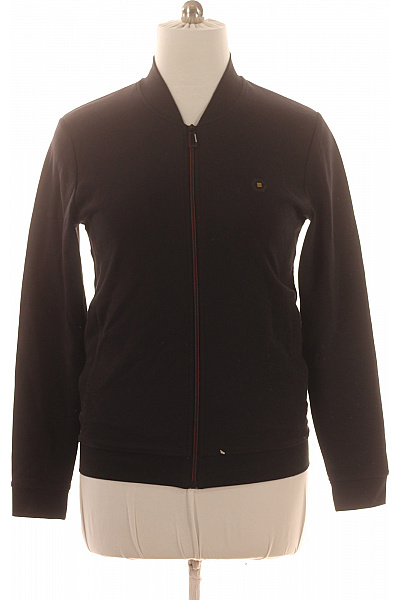 NO EXCESS Pánská černá Mikina S Dlouhým Rukávem Na Zip Bomber Vel. M