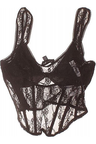 Bershka Dámské černé krajkové body Vel. M | Bershka | obrázek 3