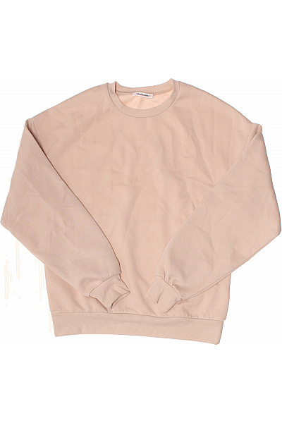 dámská mikina s dlouhým rukávem béžová jednobarevná oversized přes hlavu Vel. EU XS | Unimoda | obrázek 2