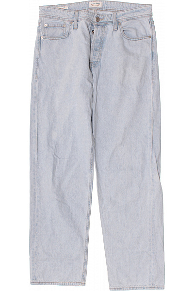 JACK & JONES Pánské Džíny Volné Bavlněné Světle Modré Seprané Velikost M