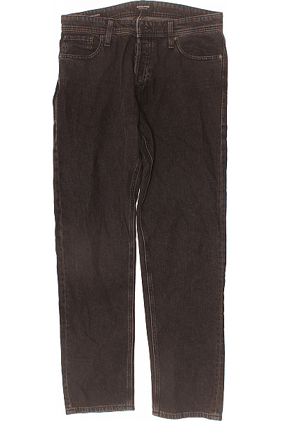 JACK & JONES Pánské Džíny Rovné S Kapsami Bavlněné Tmavě šedé Velikost 32/34