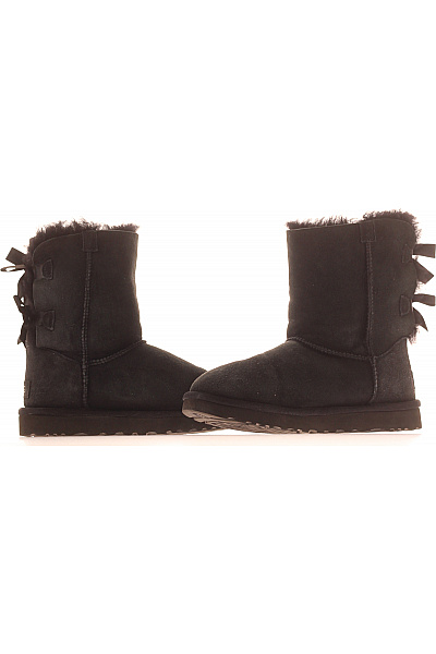 UGG černé kozačky válenky s kožíškem a mašlí Vel. EU 38 | UGG | obrázek 5