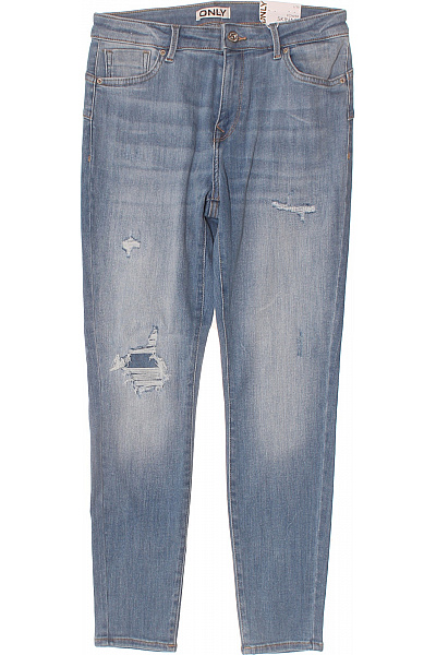 ONLY Dámské Modré Skinny Džíny S Dírami Vel. 30
