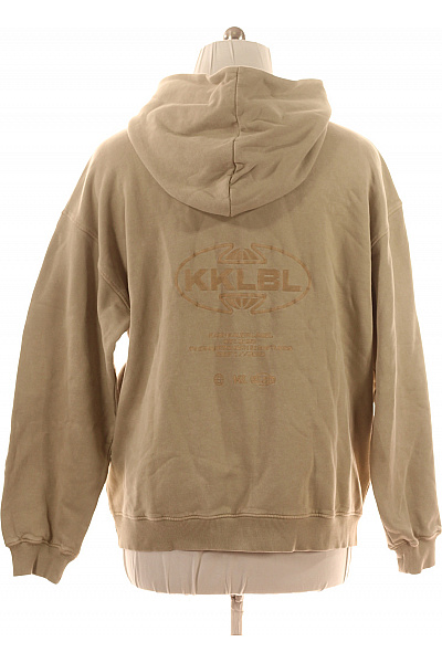 KARO KAUER pánská mikina s kapucí přes hlavu bavlněná béžová streetwear Vel. m | KARO KAUER | obrázek 2