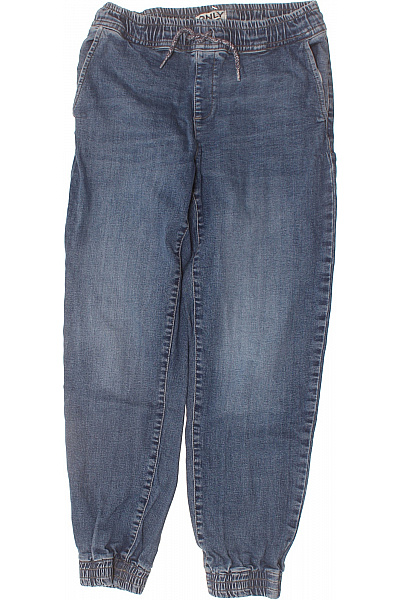 ONLY Modré Džíny Jogger S Kapsami A Gumou V Pase Vel. EU Xs