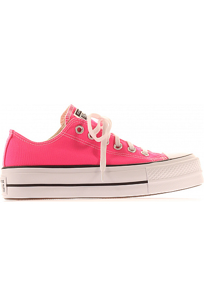 CONVERSE Růžové Plátěné Tenisky Na Platformě šněrovací Volnočasové