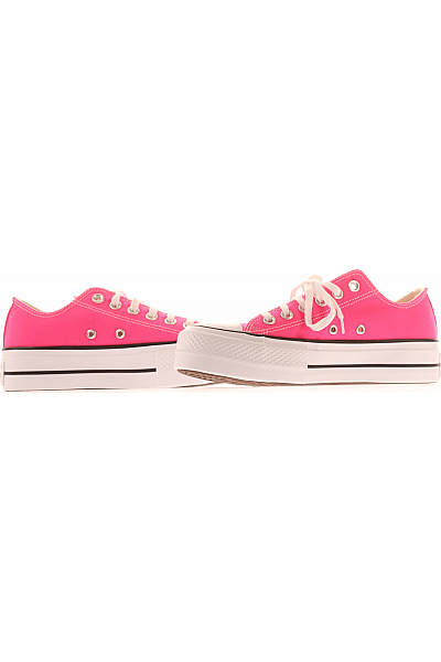 CONVERSE růžové plátěné tenisky na platformě šněrovací volnočasové | CONVERSE | obrázek 5