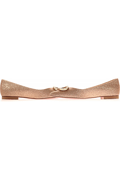 Dámské baleríny zlaté s kamínky Vel. 38 | Unimoda | obrázek 5