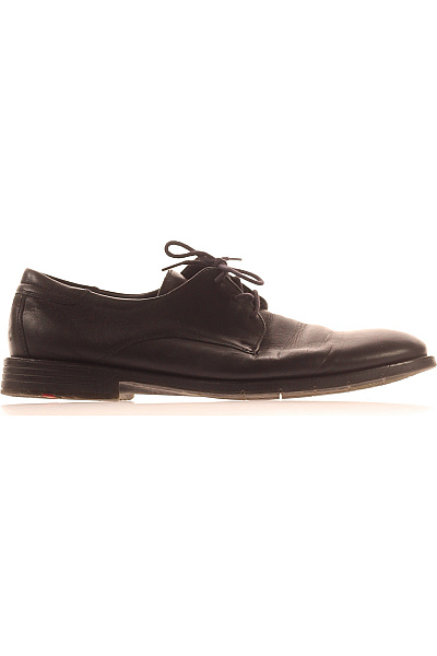 LLOYD Pánské černé Kožené Polobotky Elegantní šněrovací Vel. 44