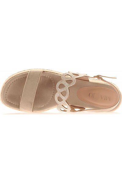 mia & jo dámské béžové espadrilky s kamínky na platformě letní Velikost 41 | mia & jo | obrázek 2