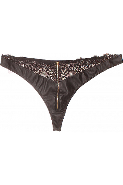 Hunkemoller Dámské černé krajkové kalhotky se zipem Velikost 3XL | Hunkemoller | obrázek 2