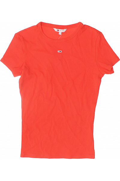 TOMMY HILFIGER Dámské oranžové tričko s krátkým rukávem basic Velikost xs | TOMMY HILFIGER | obrázek 2