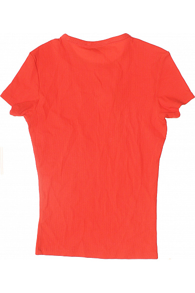 TOMMY HILFIGER Dámské oranžové tričko s krátkým rukávem basic Velikost xs | TOMMY HILFIGER | obrázek 3