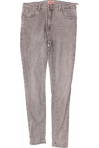 ONLY Dámské šedé Strečové Skinny Džíny S Vysokým Pasem Vel. EU XL/32
