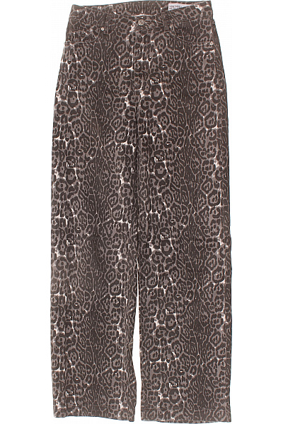 VERO MODA Dámské Džíny Volné S Potiskem Leopardí Vzor Vel. 27/32