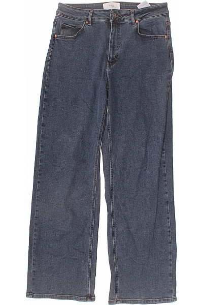 Dámské Modré Bavlněné Džíny Wide Leg Vel. 30/32
