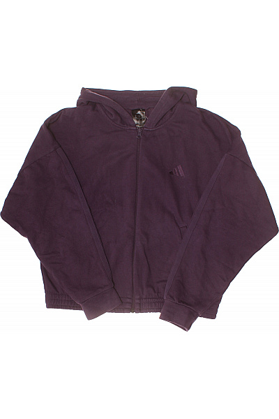 ADIDAS Dámská Mikina S Kapucí Na Zip Oversized Fialová Velikost M