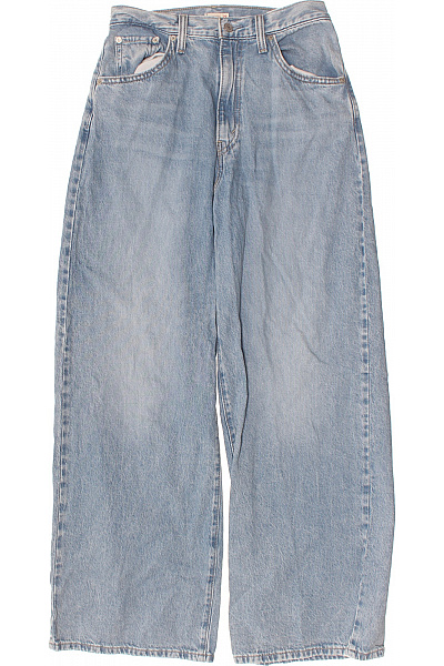 LEVIS Dámské Džíny Volné Modré Bavlněné Seprané S Kapsami Vel. EU W29/31