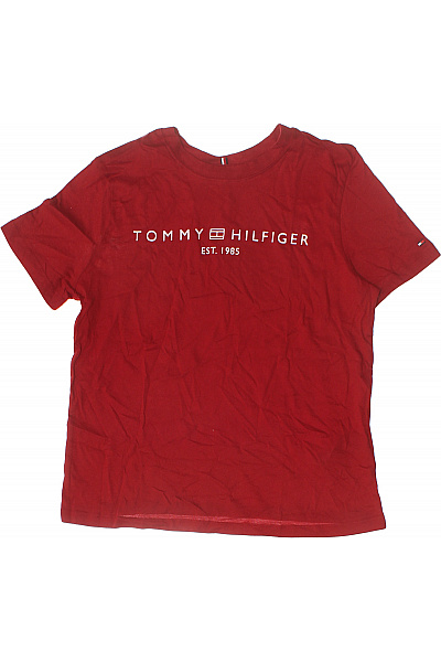 TOMMY HILFIGER Dámské Tričko S Krátkým Rukávem A Potiskem červené Vel. M