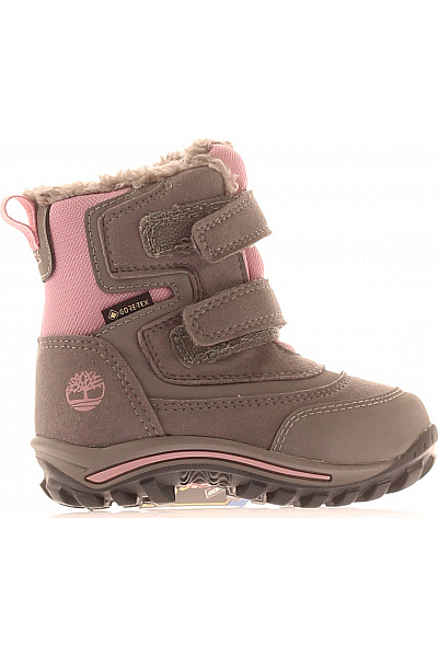 Timberland Dětské Růžové Kotníkové Zimní Sněhule S Kožíškem
